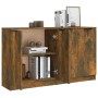 Aparadores 2 uds madera contrachapada roble ahumado 60x30x70 cm de vidaXL, Aparadores - Ref: Foro24-3115777, Precio: 108,78 €...