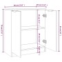 Aparadores 2 uds madera contrachapada roble ahumado 60x30x70 cm de vidaXL, Aparadores - Ref: Foro24-3115777, Precio: 108,78 €...