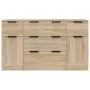 3-piece plywood sideboard set in Sonoma oak color. by vidaXL, Sideboards - Ref: Foro24-3115822, Price: 177,04 €, Discount: %