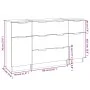 3-piece plywood sideboard set in Sonoma oak color. by vidaXL, Sideboards - Ref: Foro24-3115822, Price: 177,04 €, Discount: %