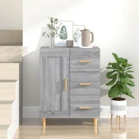 Aparador de madera contrachapada gris Sonoma 69,5x34x90 cm de vidaXL, Aparadores - Ref: Foro24-817370, Precio: 79,79 €, Descu...