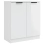 Aparadores 2 uds madera contrachapada blanco brillo 60x30x70 cm de vidaXL, Aparadores - Ref: Foro24-3115776, Precio: 155,94 €...