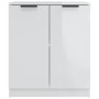 Aparadores 2 uds madera contrachapada blanco brillo 60x30x70 cm de vidaXL, Aparadores - Ref: Foro24-3115776, Precio: 155,94 €...