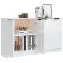 Aparadores 2 uds madera contrachapada blanco brillo 60x30x70 cm de vidaXL, Aparadores - Ref: Foro24-3115776, Precio: 155,94 €...