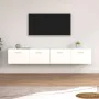 Armarios de pared 2 uds contrachapada blanco 100x36,5x35 cm de vidaXL, Taquillas y armarios de almacenamiento - Ref: Foro24-3...