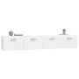 Armarios de pared 2 uds contrachapada blanco 100x36,5x35 cm de vidaXL, Taquillas y armarios de almacenamiento - Ref: Foro24-3...