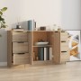 Aparadores 3 piezas madera contrachapada color roble sonoma de vidaXL, Aparadores - Ref: Foro24-3115838, Precio: 176,16 €, De...