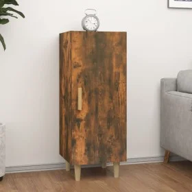 Aparador madera contrachapada roble ahumado 34,5x34x90 cm de vidaXL, Aparadores - Ref: Foro24-817402, Precio: 51,01 €, Descue...