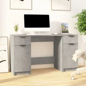 Escritorio con armario lateral contrachapada gris hormigón de vidaXL, Escritorios - Ref: Foro24-3115911, Precio: 142,18 €, De...