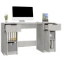 Escritorio con armario lateral contrachapada gris hormigón de vidaXL, Escritorios - Ref: Foro24-3115911, Precio: 144,34 €, De...