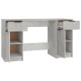 Escritorio con armario lateral contrachapada gris hormigón de vidaXL, Escritorios - Ref: Foro24-3115911, Precio: 144,34 €, De...