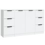 Aparadores 3 piezas madera contrachapada blanco de vidaXL, Aparadores - Ref: Foro24-3115836, Precio: 170,61 €, Descuento: %