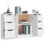 Sideboards 3 pieces plywood white by vidaXL, Sideboards - Ref: Foro24-3115836, Price: 167,57 €, Discount: %