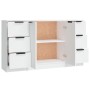 Aparadores 3 piezas madera contrachapada blanco de vidaXL, Aparadores - Ref: Foro24-3115836, Precio: 170,61 €, Descuento: %
