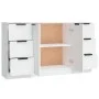 Aparadores 3 piezas madera contrachapada blanco de vidaXL, Aparadores - Ref: Foro24-3115836, Precio: 167,57 €, Descuento: %