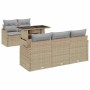 Conjunto de sofá de jardín 6 pcs Beige ratán sintético en Sofás de exterior | Comprar online en Foru.es