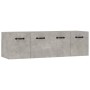 Armarios pared 2 uds contrachapada gris hormigón 80x35x36,5 cm de vidaXL, Taquillas y armarios de almacenamiento - Ref: Foro2...