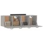 Armarios pared 2 uds contrachapada gris hormigón 80x35x36,5 cm de vidaXL, Taquillas y armarios de almacenamiento - Ref: Foro2...
