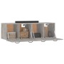 Armarios pared 2 uds contrachapada gris hormigón 80x35x36,5 cm de vidaXL, Taquillas y armarios de almacenamiento - Ref: Foro2...