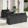 Conjunto de sofá de jardín 6 pcs Negro ratán sintético en Sofás de exterior | Comprar online en Foru.es