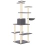 Rascador para gatos con postes de sisal gris oscuro 167 cm de vidaXL, Mobiliario para gatos - Ref: Foro24-171611, Precio: 72,...