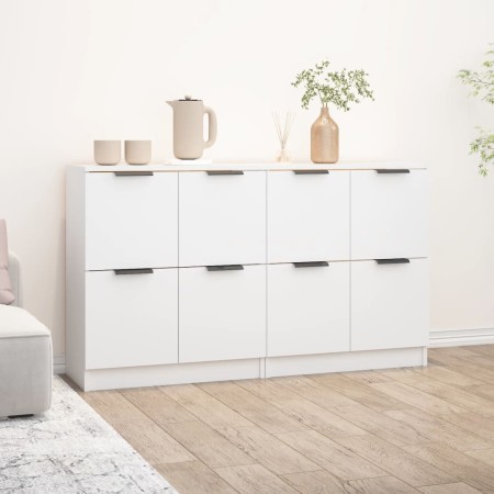 Aparadores 2 unidades madera contrachapada blanco 60x30x70 cm de vidaXL, Aparadores - Ref: Foro24-3115804, Precio: 123,66 €, ...