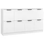 Aparadores 2 unidades madera contrachapada blanco 60x30x70 cm de vidaXL, Aparadores - Ref: Foro24-3115804, Precio: 122,40 €, ...