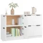 Aparadores 2 unidades madera contrachapada blanco 60x30x70 cm de vidaXL, Aparadores - Ref: Foro24-3115804, Precio: 122,40 €, ...