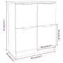 Aparadores 2 unidades madera contrachapada blanco 60x30x70 cm de vidaXL, Aparadores - Ref: Foro24-3115804, Precio: 122,40 €, ...
