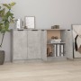 Aparadores 2 uds madera contrachapada gris hormigón 60x30x70 cm de vidaXL, Aparadores - Ref: Foro24-3115775, Precio: 119,89 €...