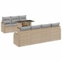 Conjunto de sofá de jardín con cojín 8 pcs Beige Poliratán en Sofás de exterior | Comprar online en Foru.es