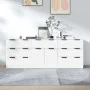 Aparador de 3 piezas madera contrachapada blanco brillante de vidaXL, Aparadores - Ref: Foro24-3115800, Precio: 257,83 €, Des...