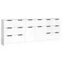 Aparador de 3 piezas madera contrachapada blanco brillante de vidaXL, Aparadores - Ref: Foro24-3115800, Precio: 257,83 €, Des...