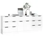 Aparador de 3 piezas madera contrachapada blanco brillante de vidaXL, Aparadores - Ref: Foro24-3115800, Precio: 257,83 €, Des...