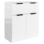 Aparador de 3 piezas madera contrachapada blanco brillante de vidaXL, Aparadores - Ref: Foro24-3115800, Precio: 262,35 €, Des...