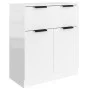 Aparador de 3 piezas madera contrachapada blanco brillante de vidaXL, Aparadores - Ref: Foro24-3115800, Precio: 257,83 €, Des...