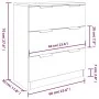 Aparador de 3 piezas madera contrachapada blanco brillante de vidaXL, Aparadores - Ref: Foro24-3115800, Precio: 257,83 €, Des...