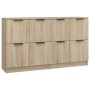 Aparadores 2 uds madera contrachapada roble Sonoma 60x30x70 cm de vidaXL, Aparadores - Ref: Foro24-3115806, Precio: 126,71 €,...