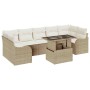 Conjunto de sofá de jardín 8 pcs Beige ratán sintético en Sofás de exterior | Comprar online en Foru.es