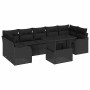 Conjunto de sofá de jardín 8 pcs Negro ratán sintético en Sofás de exterior | Comprar online en Foru.es