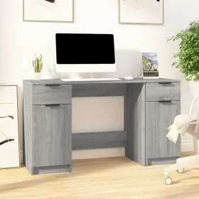 Escritorio con armario lateral madera contrachapada gris Sonoma de vidaXL, Escritorios - Ref: Foro24-3115914, Precio: 150,03 ...