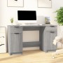 Escritorio con armario lateral madera contrachapada gris Sonoma de vidaXL, Escritorios - Ref: Foro24-3115914, Precio: 148,91 ...