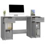 Escritorio con armario lateral madera contrachapada gris Sonoma de vidaXL, Escritorios - Ref: Foro24-3115914, Precio: 148,91 ...