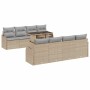 Conjunto de sofá de jardín 7 pcs Beige y gris ratán sintético en Sofás de exterior | Comprar online en Foru.es