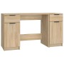 Escritorio y armario auxiliar madera contrachapada roble Sonoma de vidaXL, Escritorios - Ref: Foro24-3115910, Precio: 172,74 ...