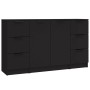 Aparadores 3 piezas madera contrachapada negro de vidaXL, Aparadores - Ref: Foro24-3115837, Precio: 172,45 €, Descuento: %