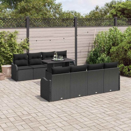 Conjunto de sofá de jardín 7 pcs Negro ratán sintético en Sofás de exterior | Comprar online en Foru.es