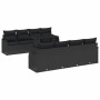 Conjunto de sofá de jardín 7 pcs Negro ratán sintético en Sofás de exterior | Comprar online en Foru.es