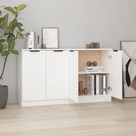 Sideboards 2 units plywood white 60x30x70 cm by vidaXL, Sideboards - Ref: Foro24-3115772, Price: 126,28 €, Discount: %