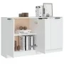 Aparadores 2 uds madera contrachapada blanco 60x30x70 cm de vidaXL, Aparadores - Ref: Foro24-3115772, Precio: 126,28 €, Descu...